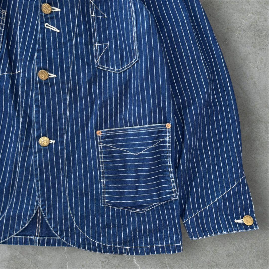 PHERROW'S ヒッコリー カバーオール ウォバッシュ フェローズ デニム