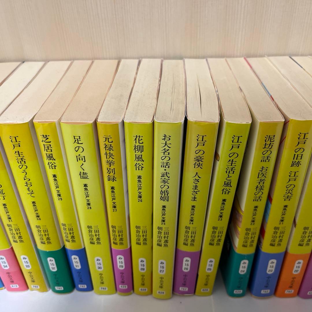 鳶魚江戸文庫　三田村鳶魚　朝倉治彦編　中公文庫　1〜36巻　別巻1・2 全38巻