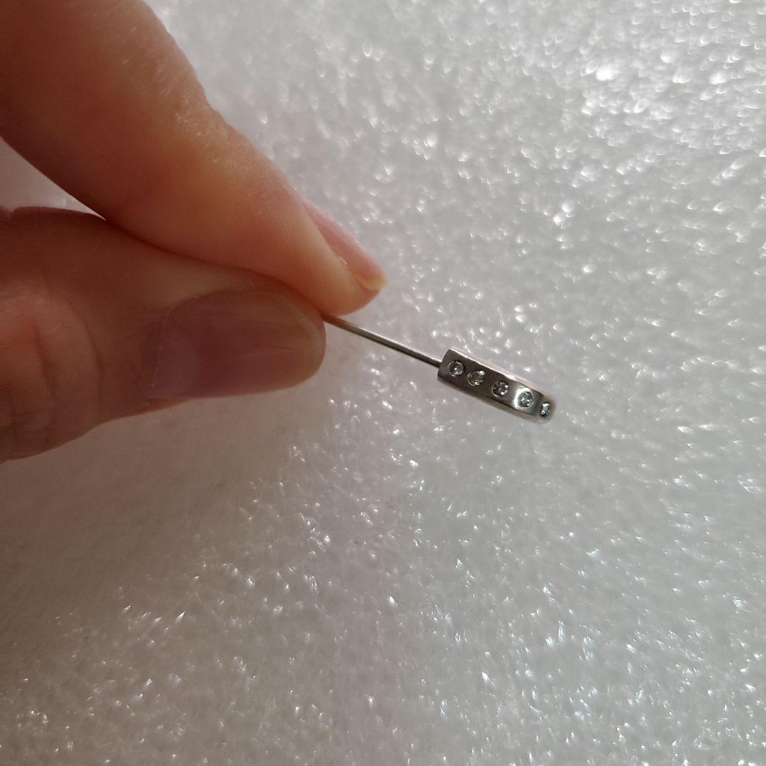 chigoチーゴ　 ダイヤモンド安全ピンピアス　片耳用　アッシュペーフランス