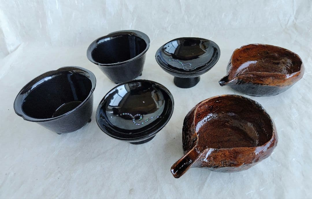 乾漆器各種 (ペア3種類) 未使用 新品同様