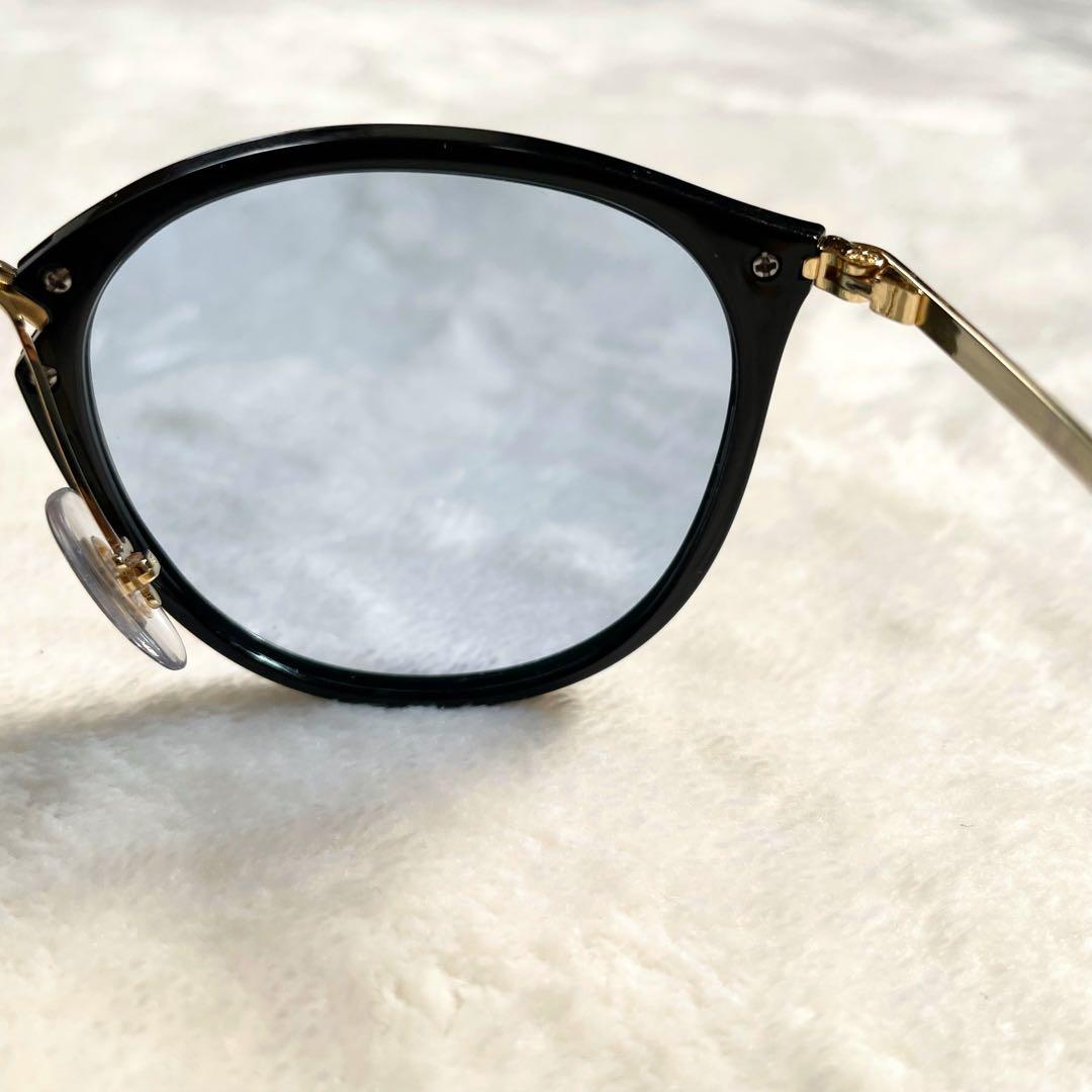 極美品 Ray Ban RB7140 ブルーレンズ ケース付き クラシック 金黒