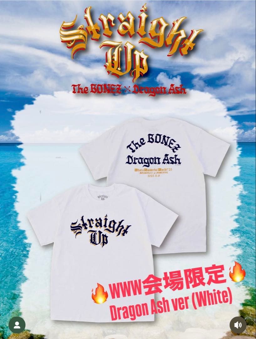 Straight Up 沖縄限定Tシャツ ホワイト XL