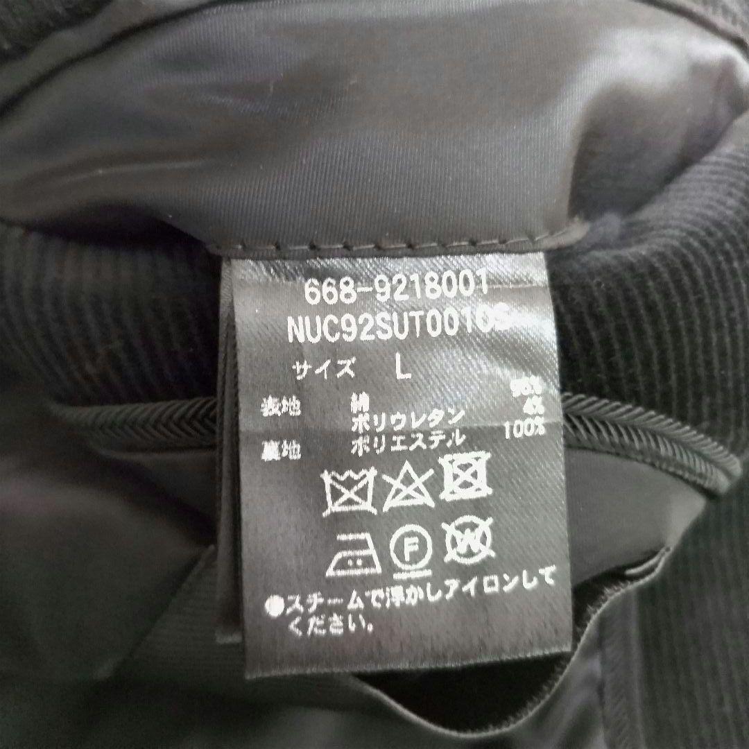 ナノユニバース　ダメリーノ　コーデュロイ　セットアップ　ブラック　L