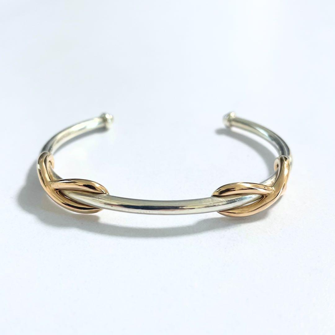 ティファニー　バングル　インフィニティ　コンビ　ゴールド　シルバー　ブレスレット