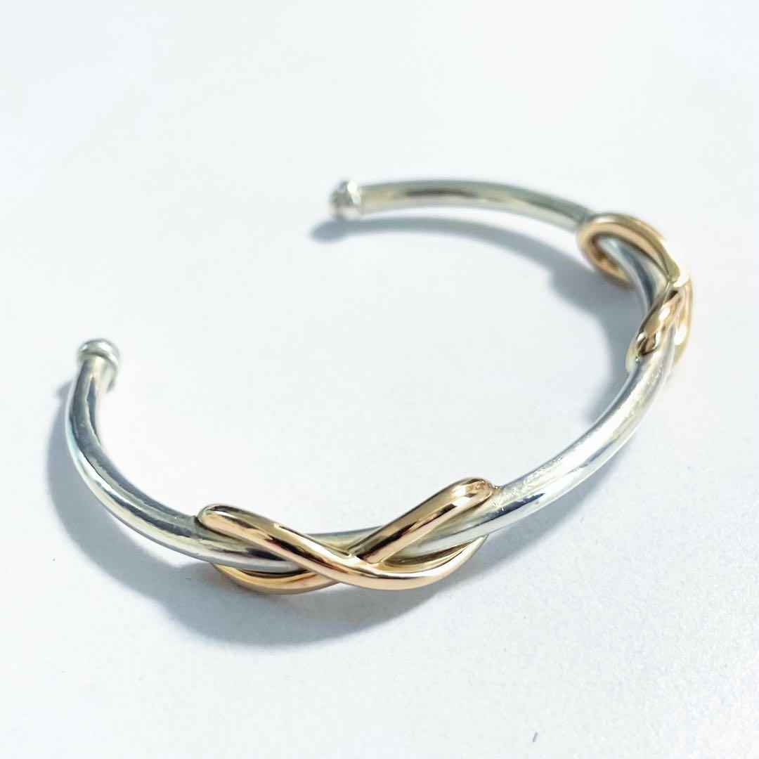 ティファニー　バングル　インフィニティ　コンビ　ゴールド　シルバー　ブレスレット