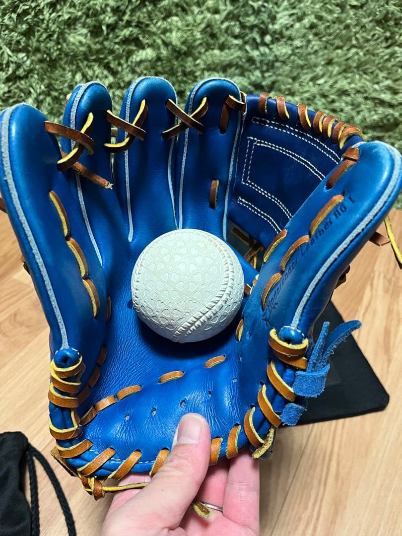 ミズノ グローバルエリート少年軟式 ブルー 左投 坂本選手モデル