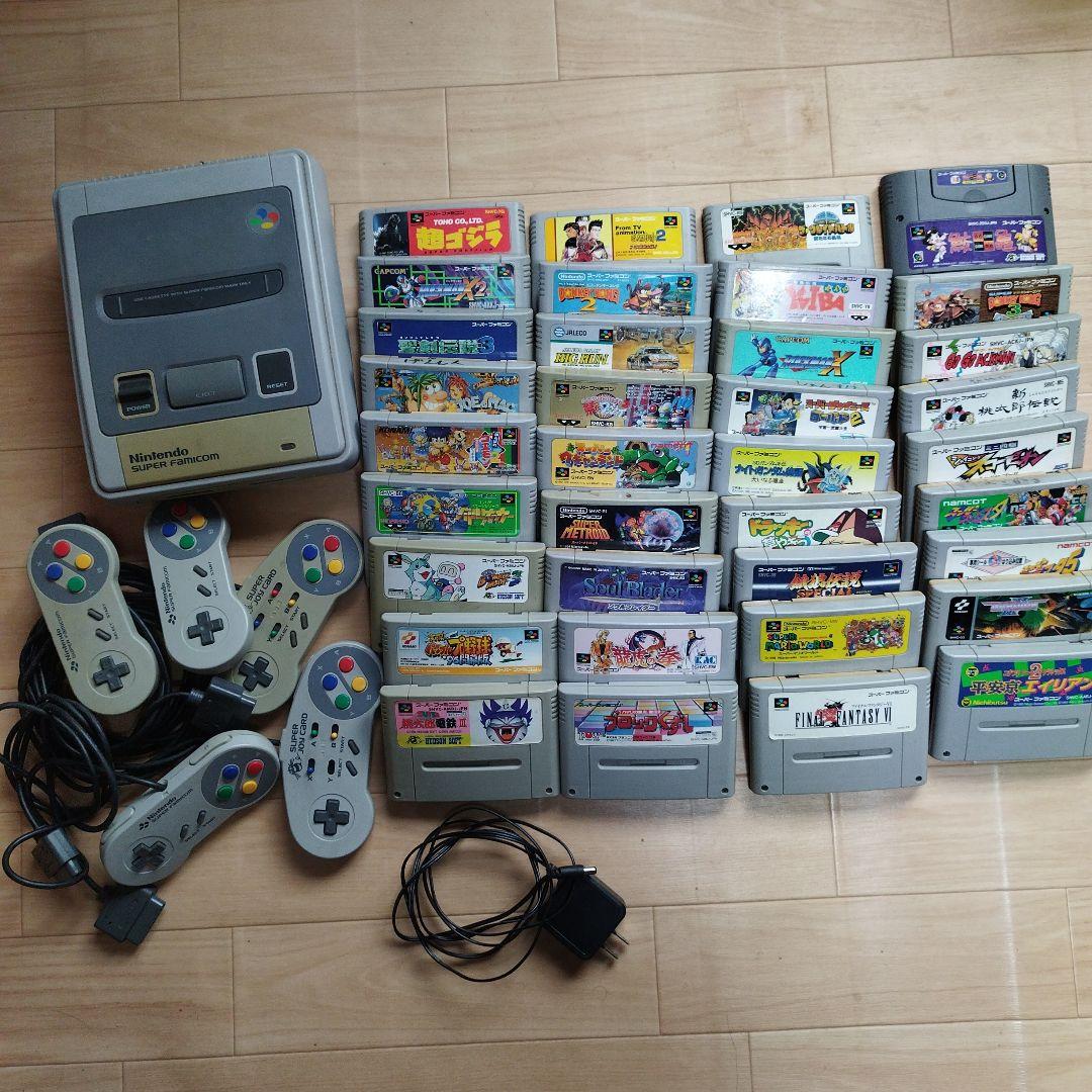 ゲームまとめ売り　スーパーファミコン本体　カセット36本　 動作確認済