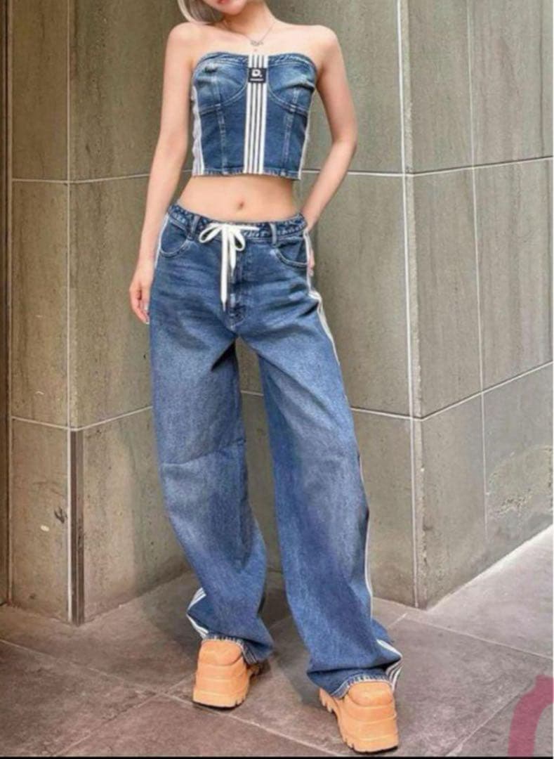 Darich ダーリッチ リメイクライクワイドデニムパンツ