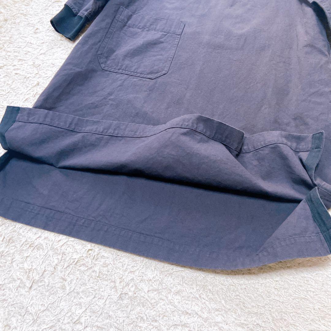 現行MHL. マーガレットハウエル コットンワンピース ニットリブ袖　ゆったり