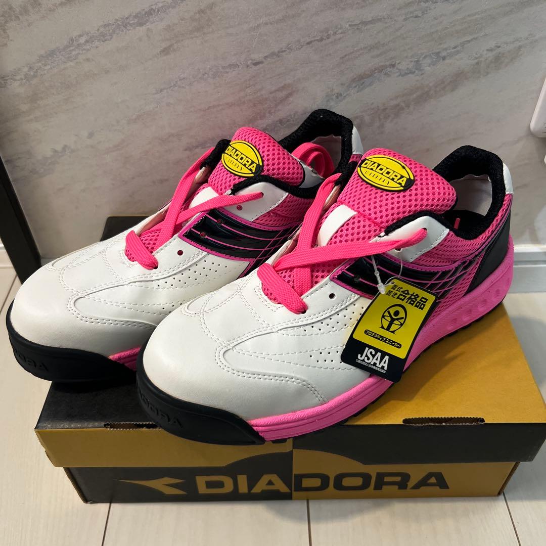 DIADORA JSAA 安全靴 ホワイト/ピンク