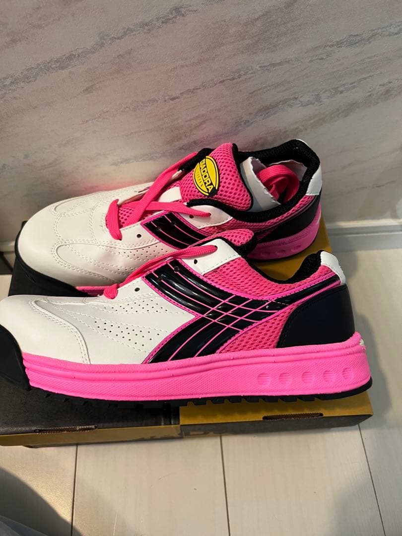 DIADORA JSAA 安全靴 ホワイト/ピンク