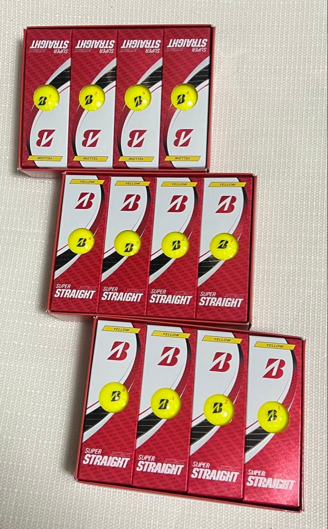 t*a様 ピ*チ様 新品 ブリヂストン スーパーストレート ゴルフボール イエロ