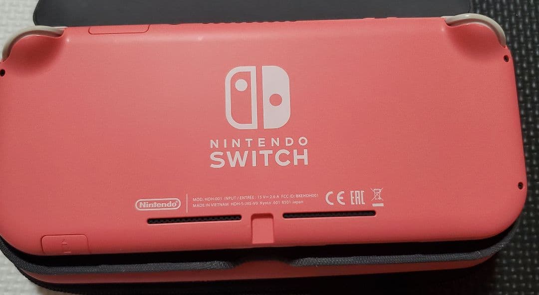 スイッチライト本体コーラルピンク+ケース+フリップカバー付き