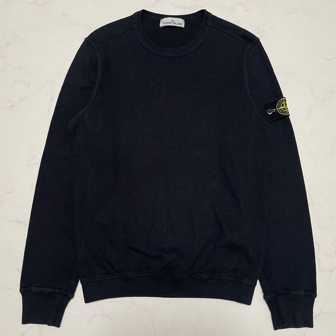 STONE  コットン　クルーネック　トレーナー　ブラック　Sサイズ