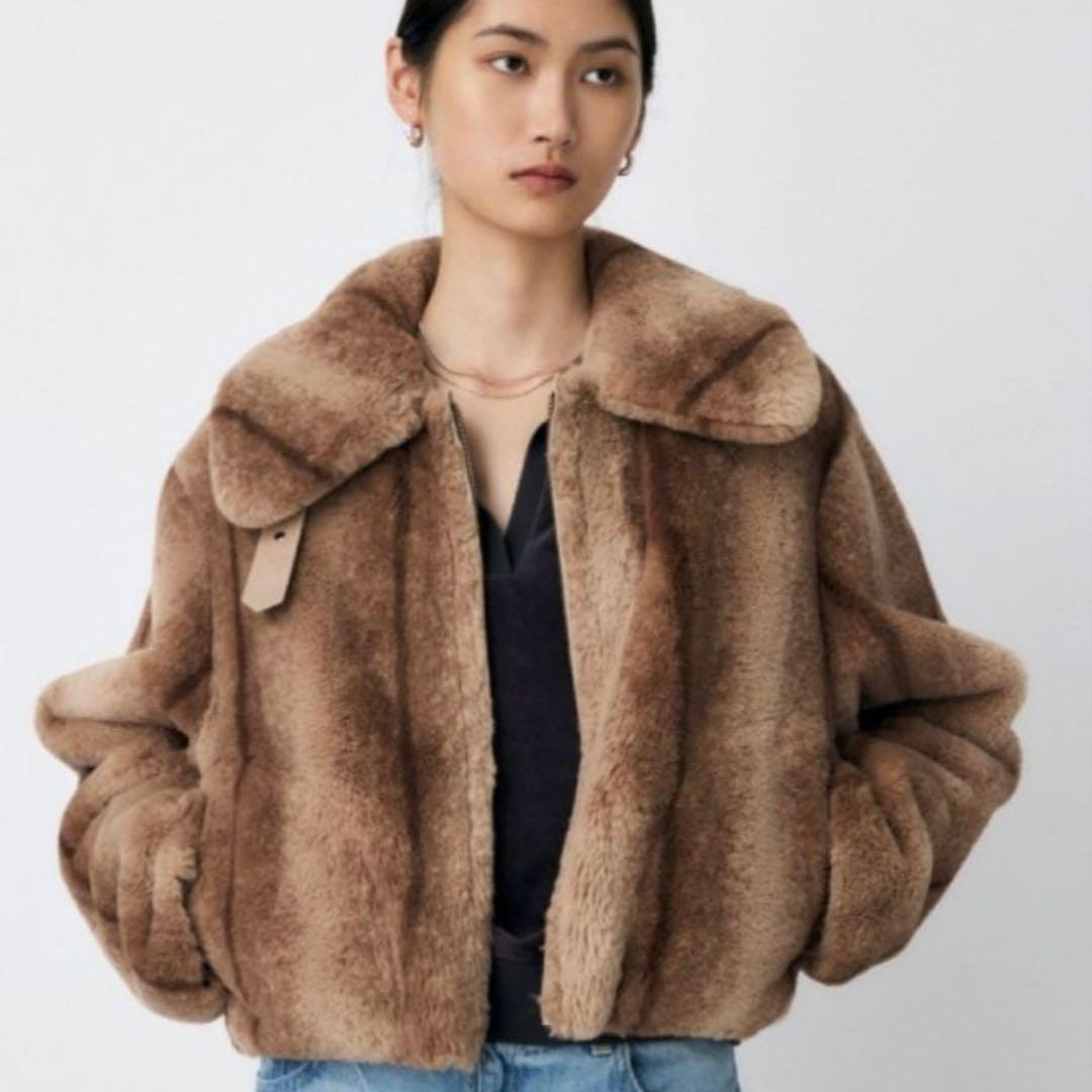 ジャケット・アウター MOUSSY REVER FAUX FUR COAT