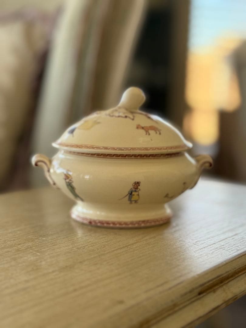 フランスアンティークサラグミンヌケイトグリーナウェイ小さなディネットスーピエール