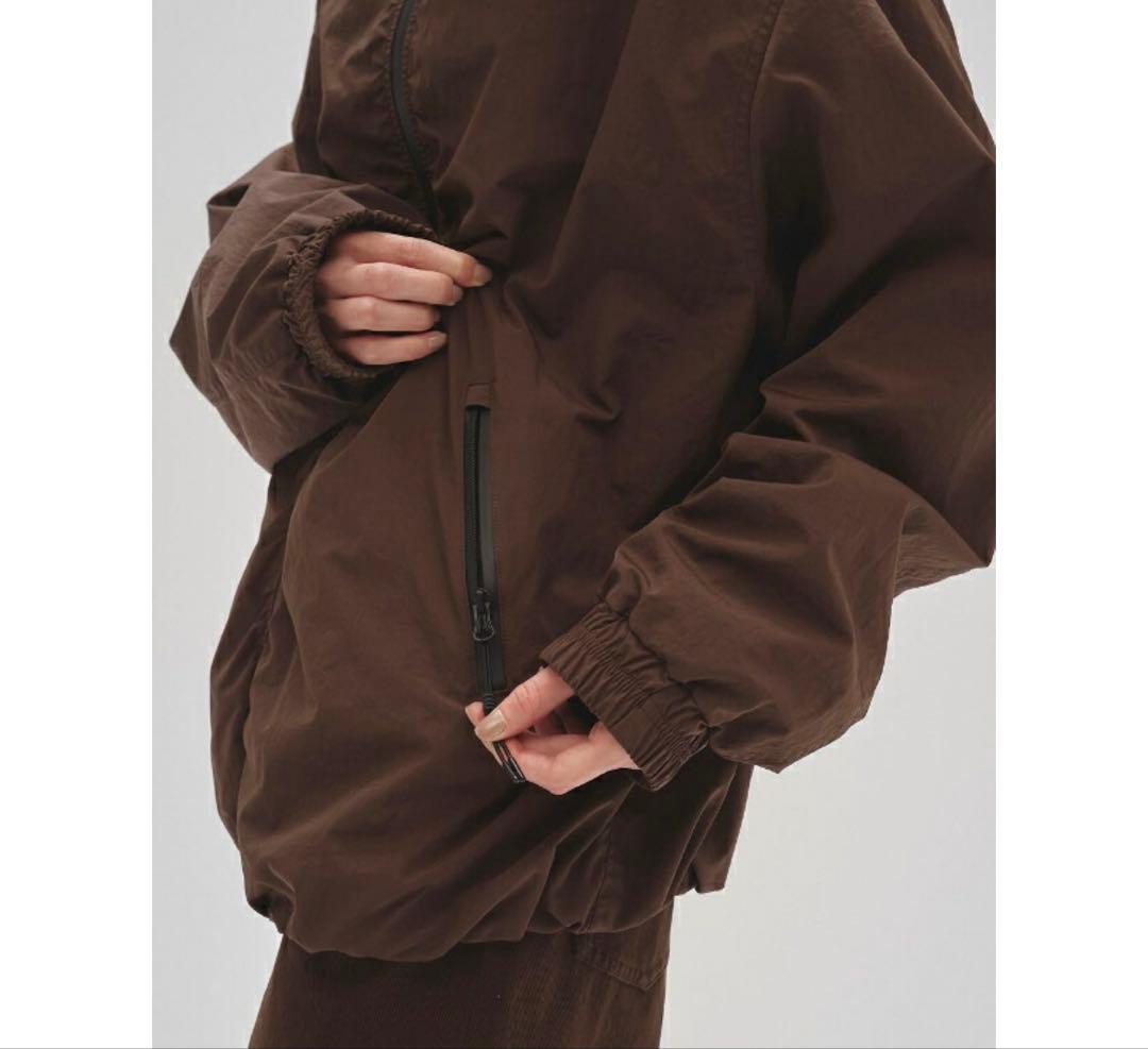 トゥデイフル　ジップブルゾン　ブラウン　チョコ　38