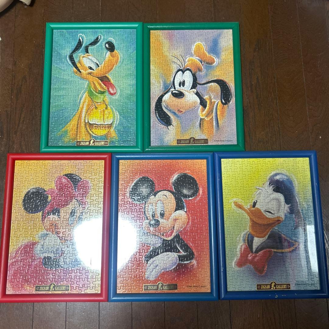 ミッキー、ミニー、プルート、ドナルド、グーフィージグソーパズル アート風