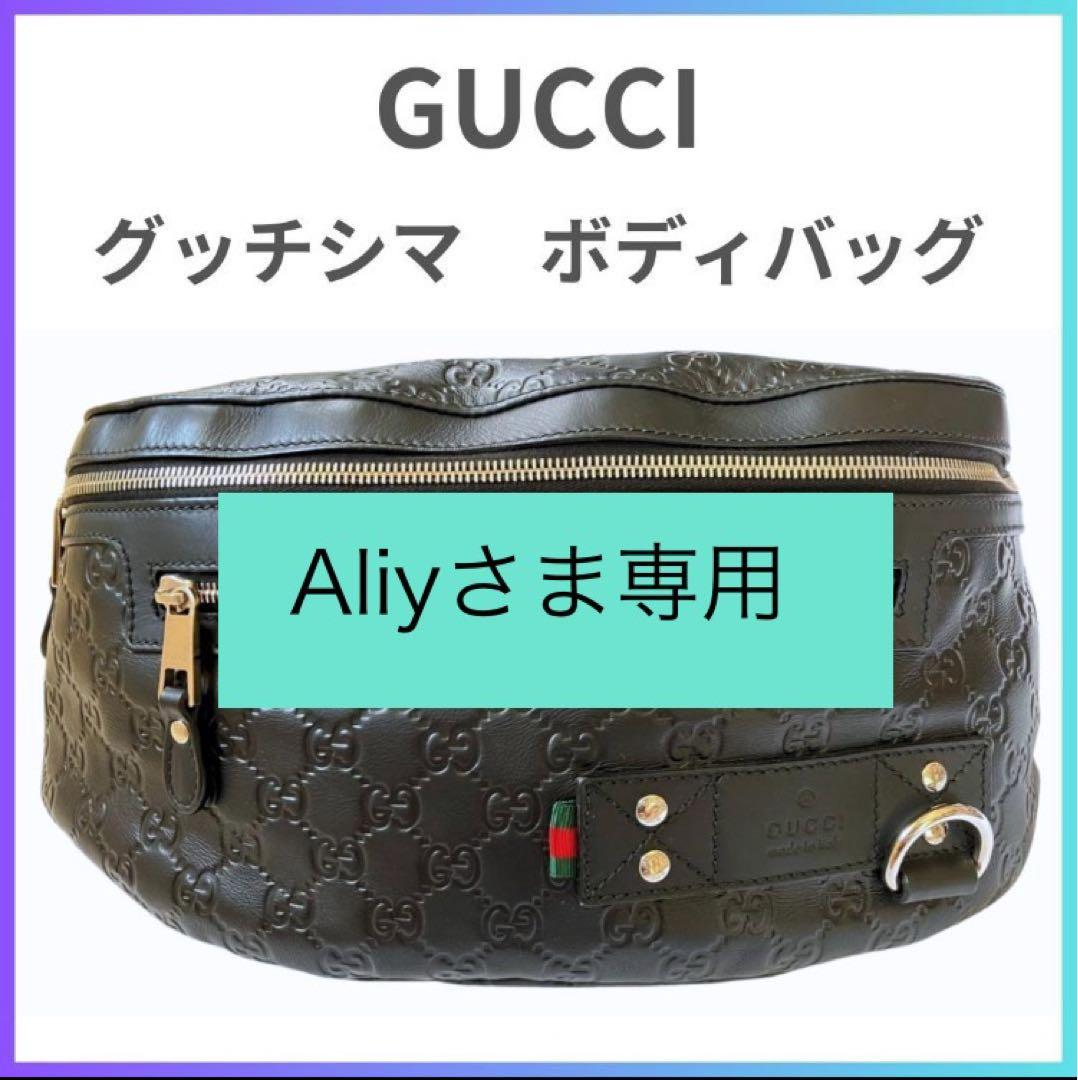 Aliyさま専用　GUCCI グッチシマ レザー ボディバッグ 収納袋、箱付属