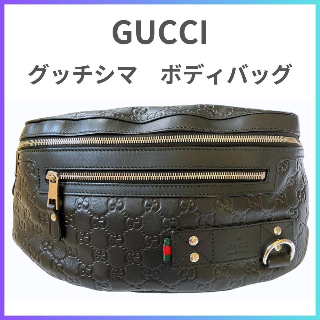 Aliyさま専用　GUCCI グッチシマ レザー ボディバッグ 収納袋、箱付属