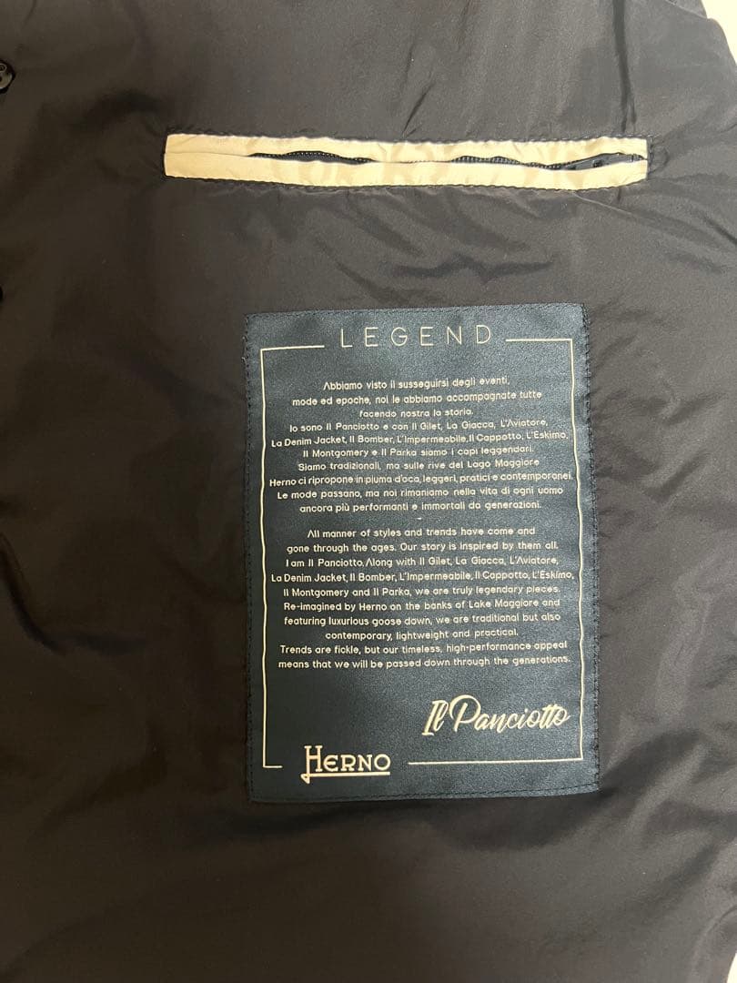 Herno ブラック ダウンベスト(ダウンジレ) ヘルノ　サイズ50