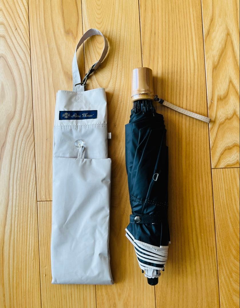 芦屋ロサブラン　2段折りたたみ50cm(傘袋付)コンビ