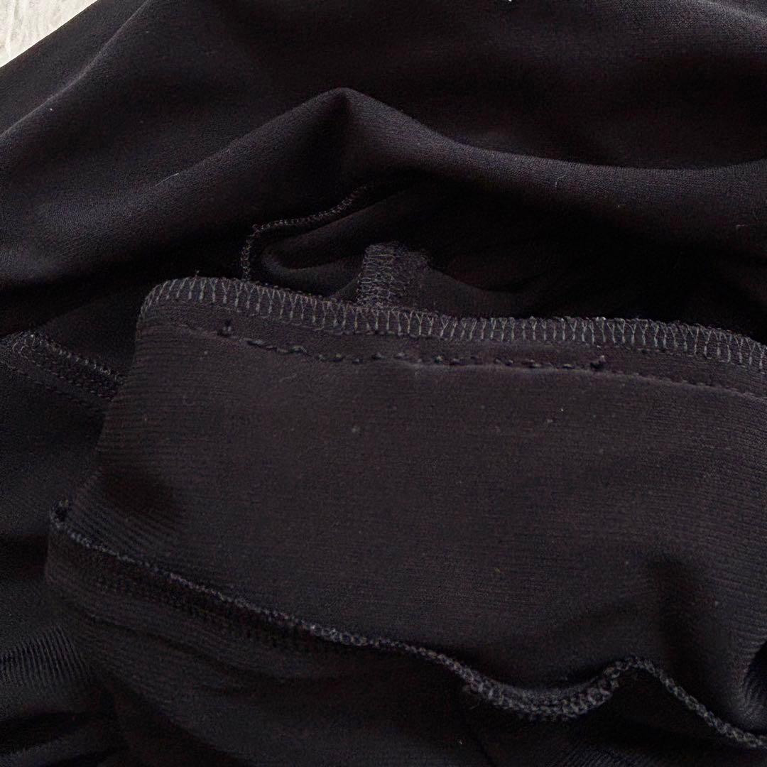 kayme ケイミー ストレッチジャージーワンピース Aライン 洗える 黒 M