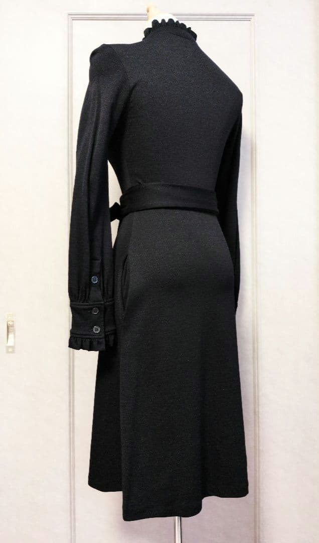 【DIANE von FURSTENBERG】ブラック ウール ラップドレス☆