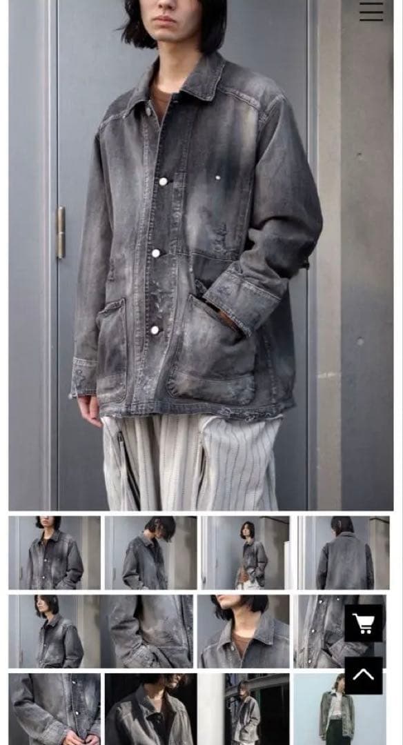 Ancellm アンセルム グレー デニムカバーオール