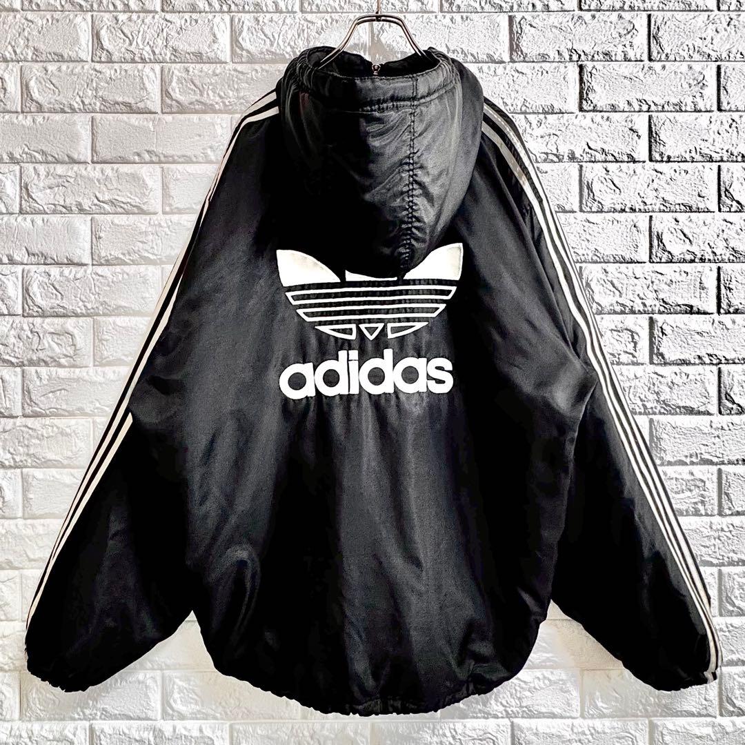 ◆背面刺繍BIGトレフォイルロゴ／中綿入り◆90sアディダス ナイロンジャケット