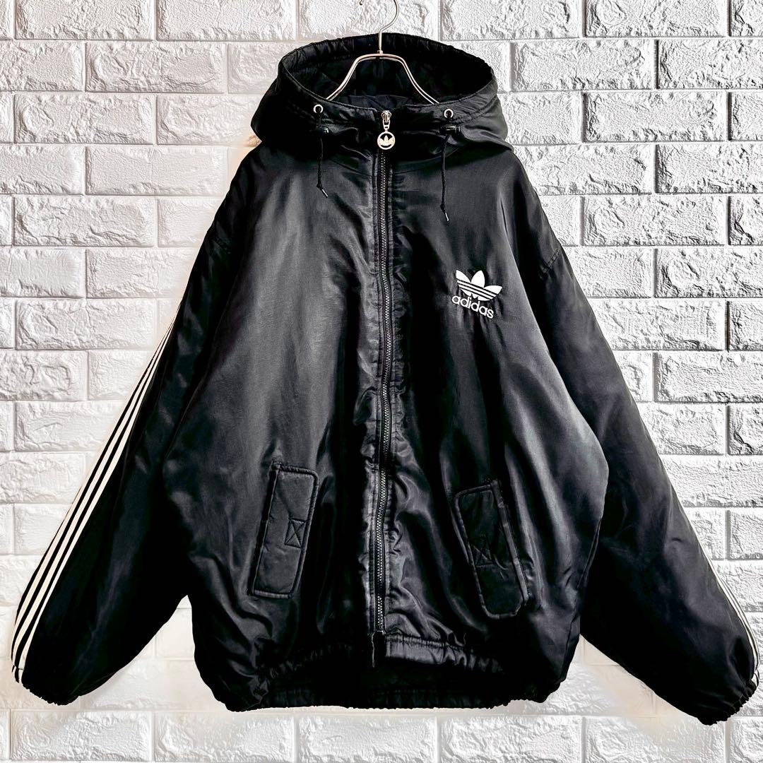 ◆背面刺繍BIGトレフォイルロゴ／中綿入り◆90sアディダス ナイロンジャケット