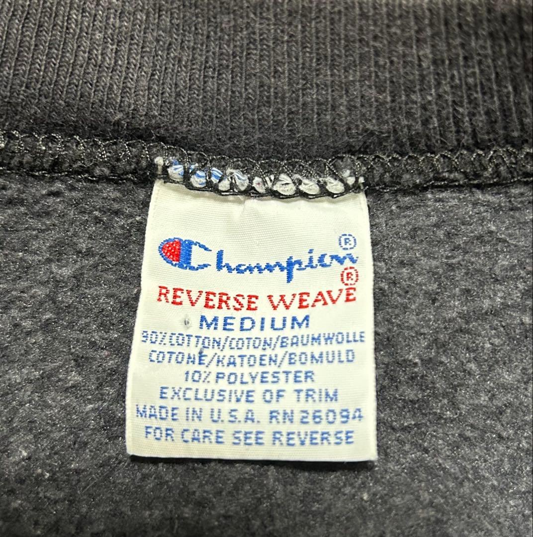 90s USA製 Champion リバースウィーブ パーカー M ブラック