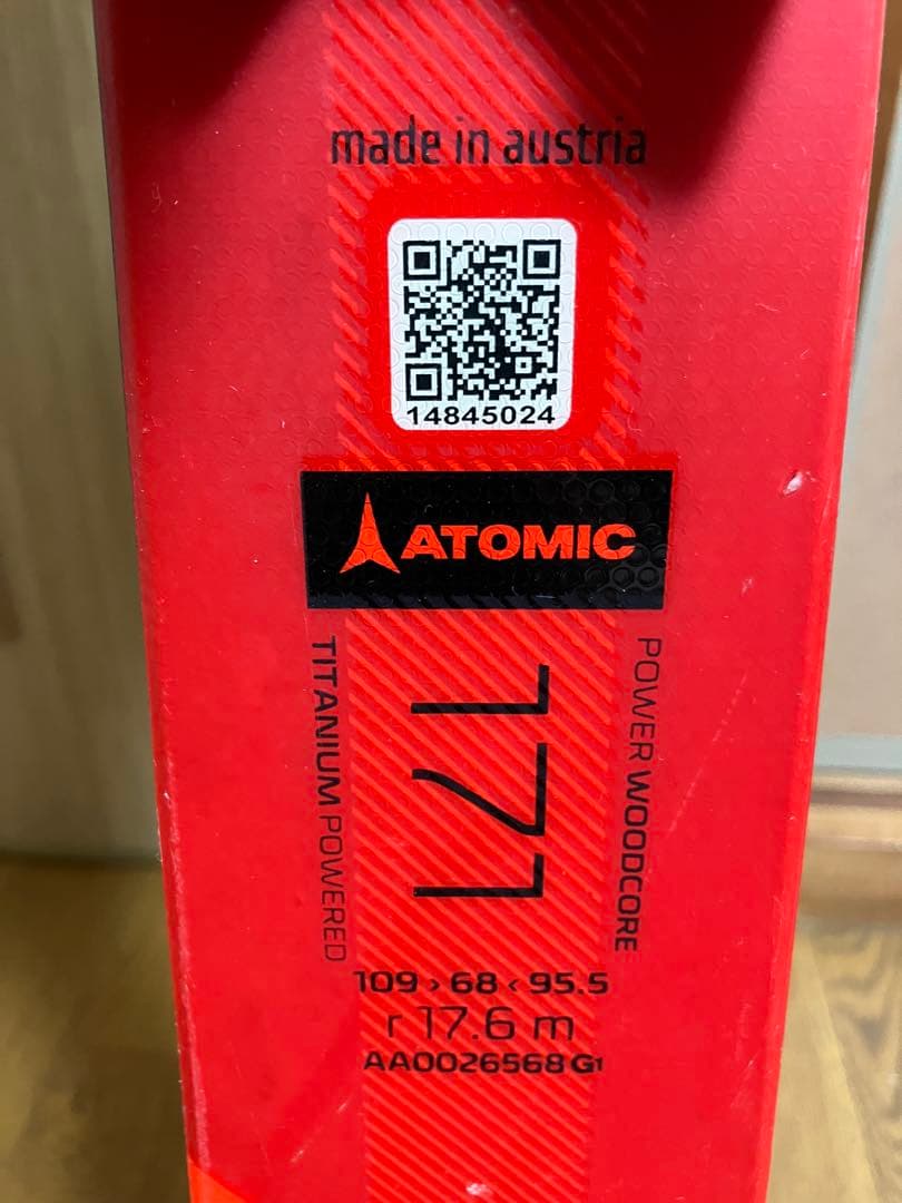 アトミック レッドスター　Atomic G9 スキー 171cm R17.6