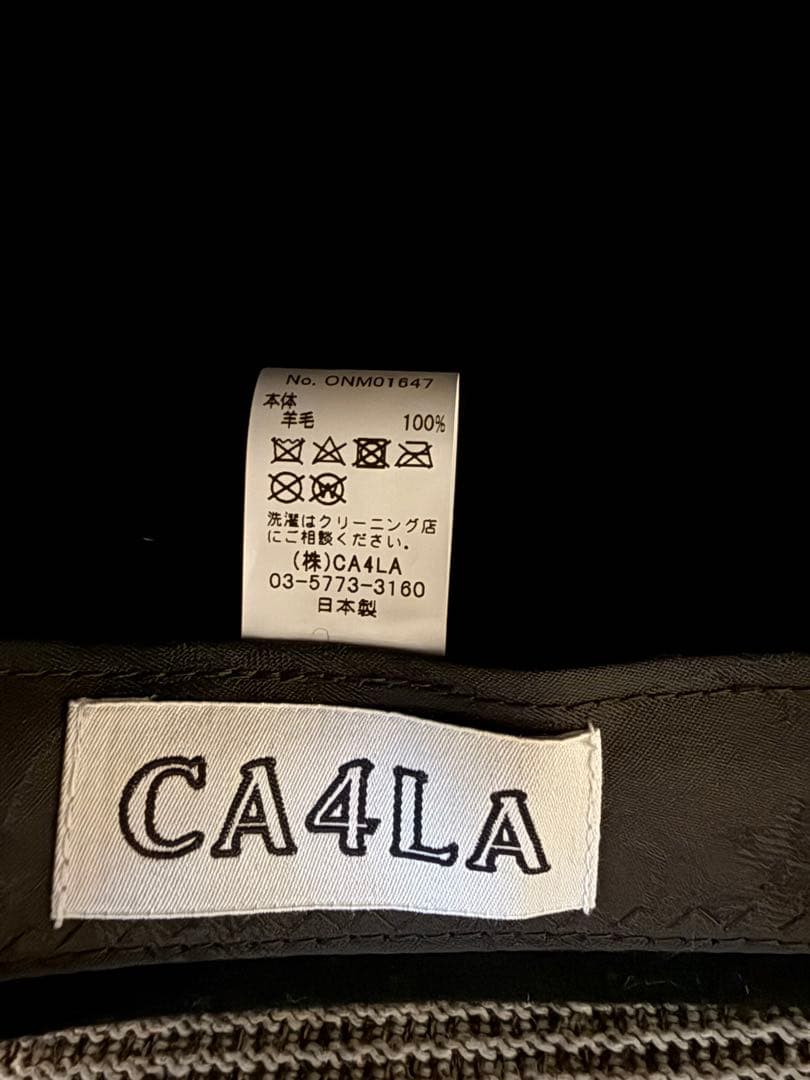 【本日限定価格】CA4LA キャスケット　黒　No. ONM01647