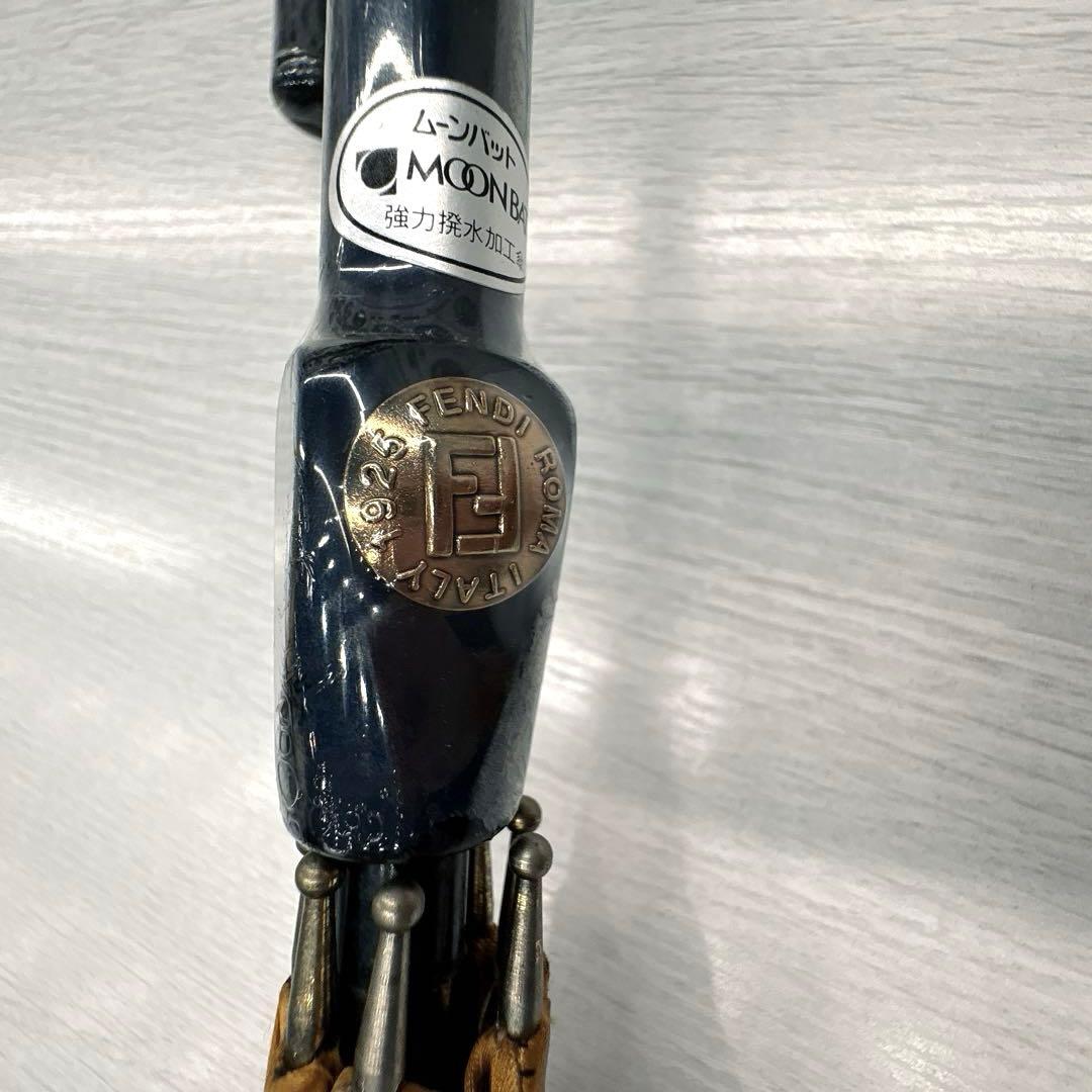 ヴィンテージ✨️未使用✨️FENDI フェンディ　雨傘　FFロゴ 花柄 ネイビー