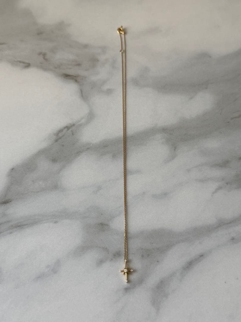 アクセサリー STAR JEWELRY DIA CROSSING STAR NECKLACE