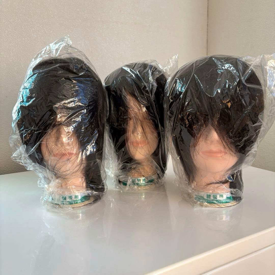 美容学校　カットウィッグ　3個セット