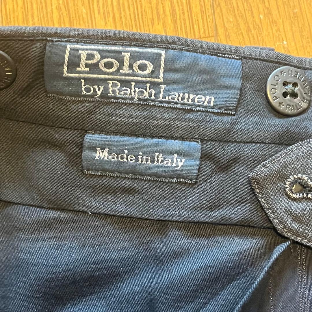 90's ラルフローレン　イタリア製　ヴァージンウールスラックス　36×30