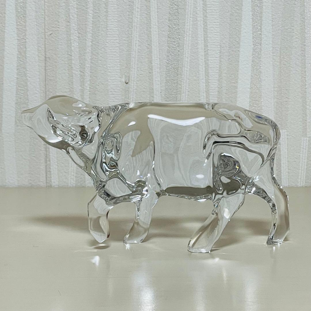 Baccarat バカラ 干支 クリスタル フィギュリン 置物 丑 牛 ウシ
