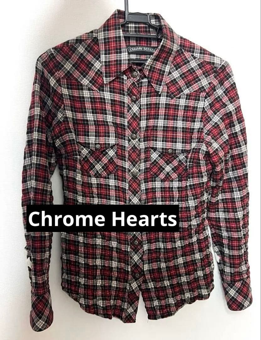 Chrome Hearts クロスパッチ チェック柄シャツ ウエスタン xs