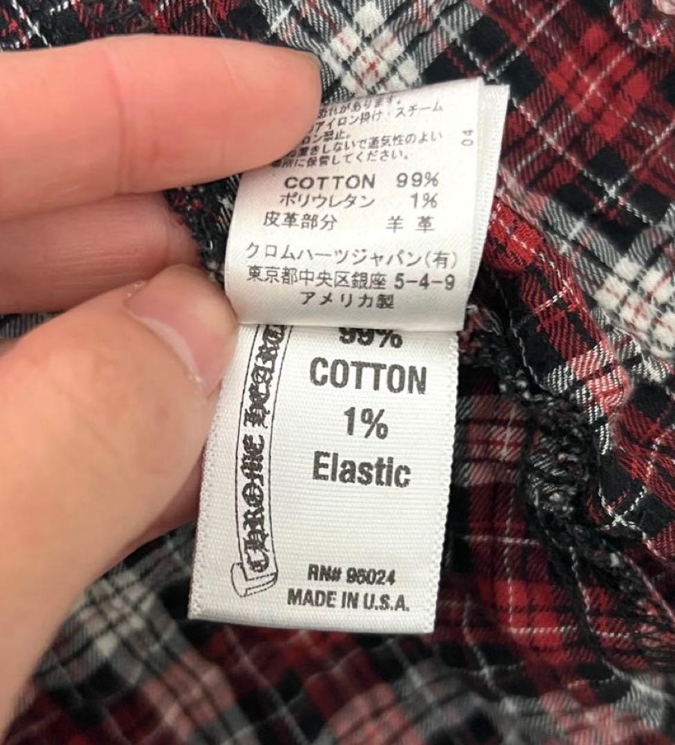 Chrome Hearts クロスパッチ チェック柄シャツ ウエスタン xs