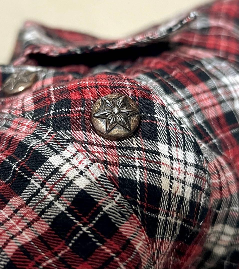 Chrome Hearts クロスパッチ チェック柄シャツ ウエスタン xs