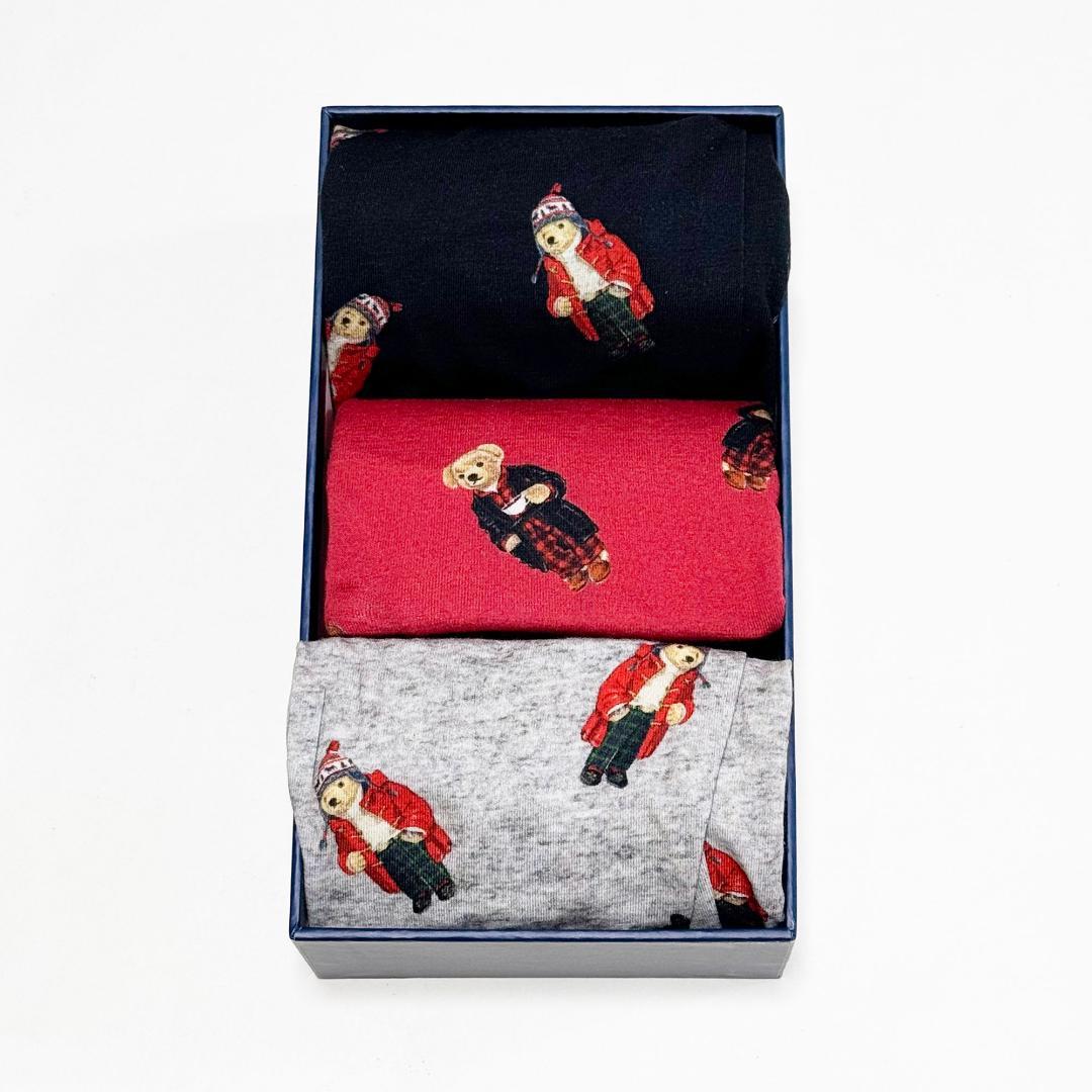 ■POLOポロラルフローレン ポロベアーボクサートランクス3点セットM新品E■