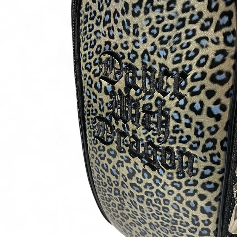 ダンスウィズドラゴン エナメルレオパード キャディバッグ ゴールド系 9型5分割