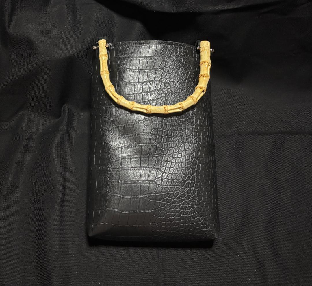 バンブー手提げ クロコダイル
