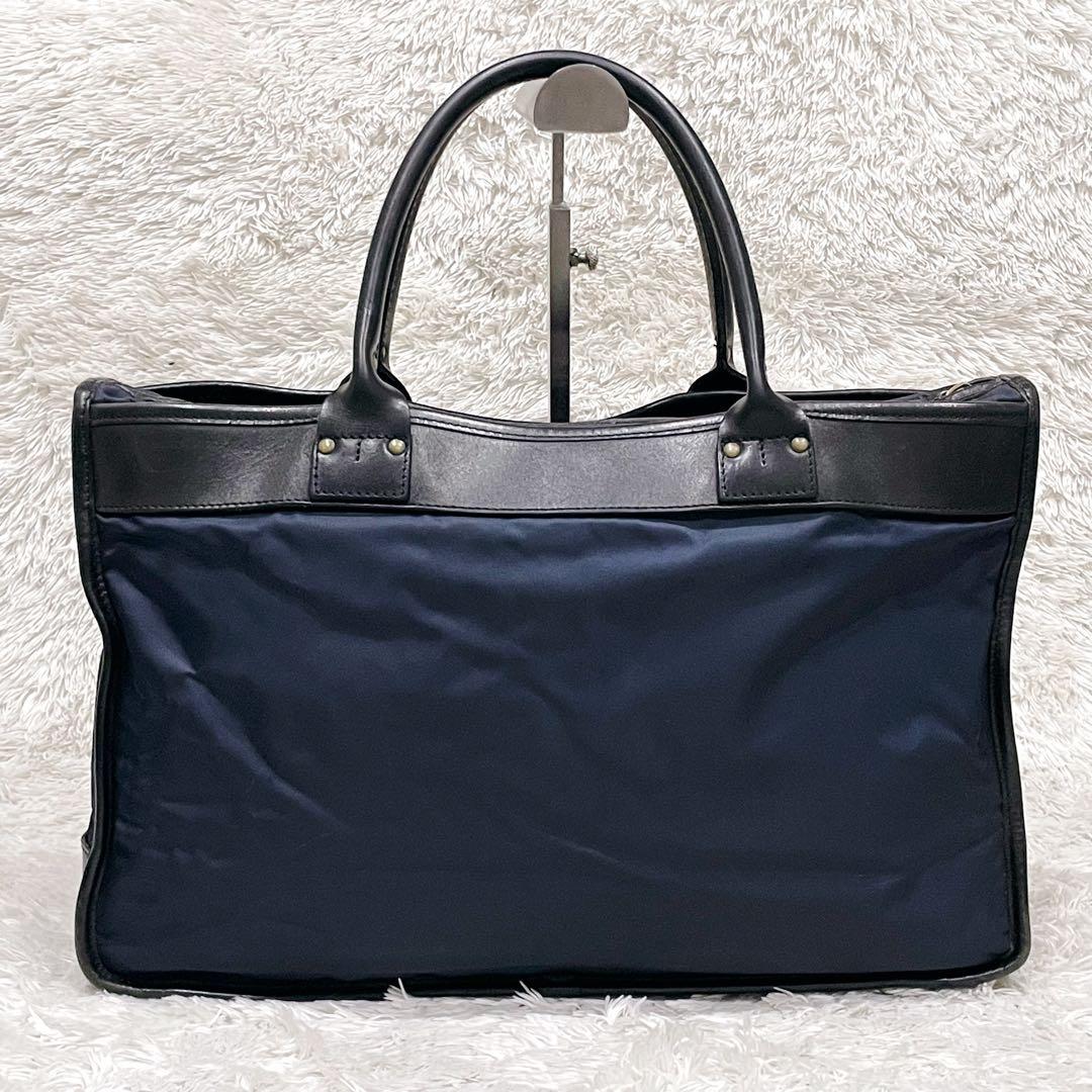希少 美品✨フェリージ ビジネスバッグ 1731 大容量 ネイビー 3室