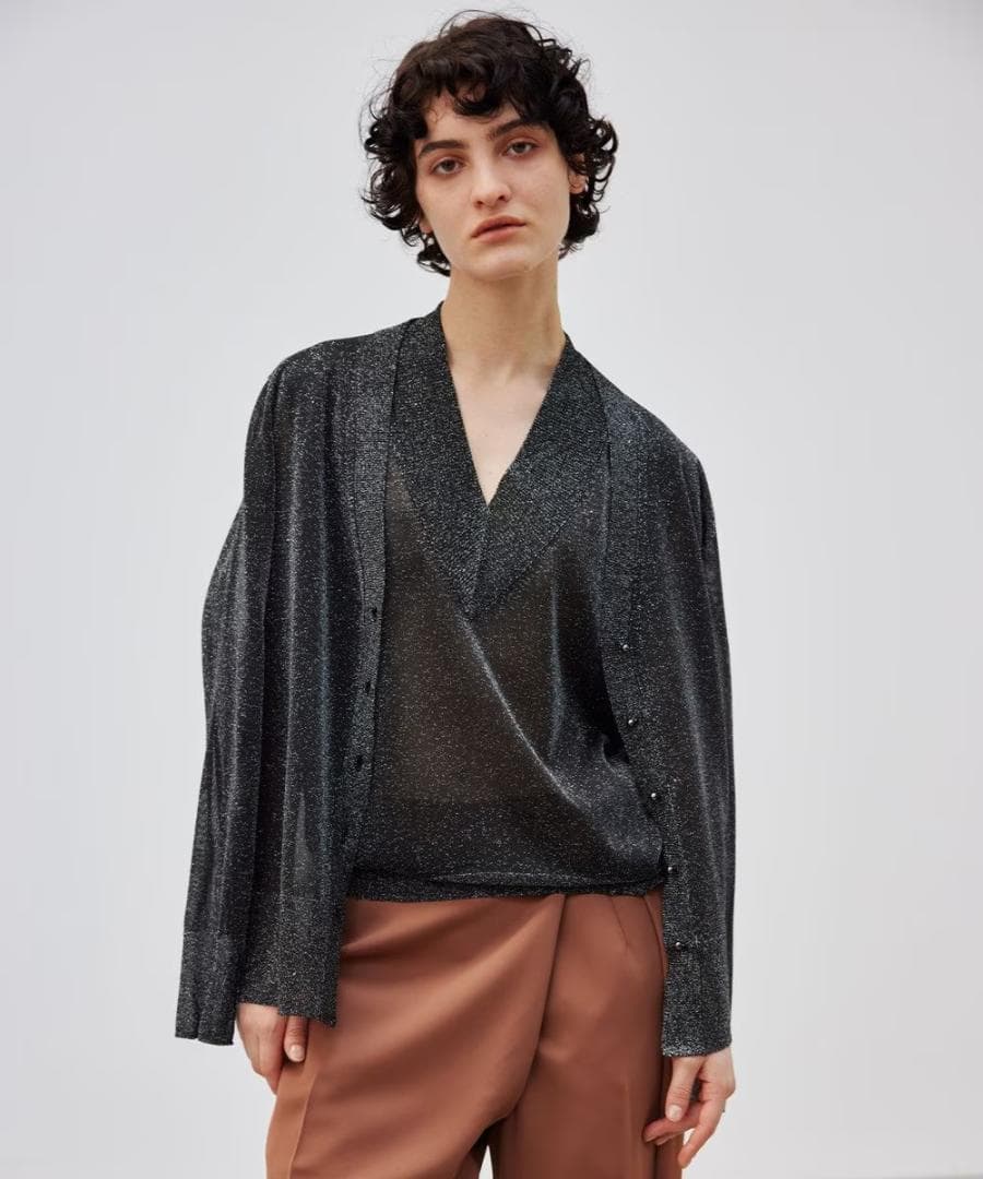 BEIGE　ベイジ　 【洗える】RIOU / カーディガン　Silver