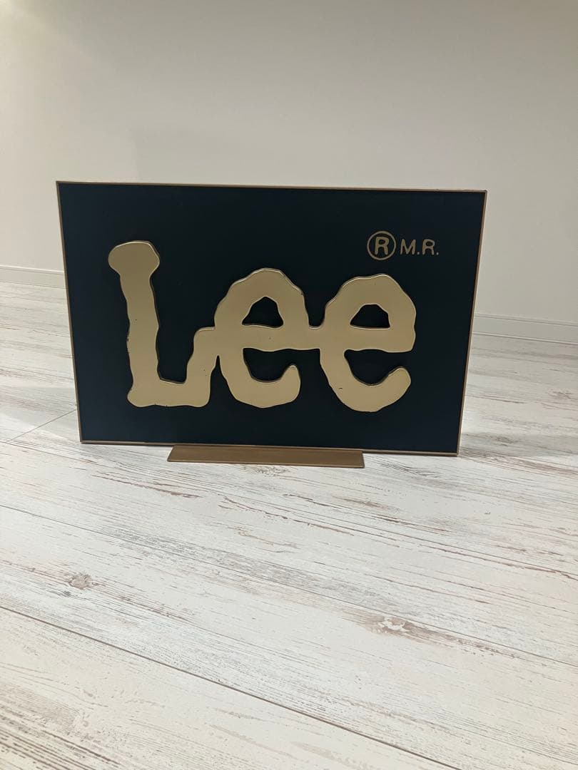 激レア Lee リー 看板 販促 ディスプレイ 店舗 非売品 什器 黒 金