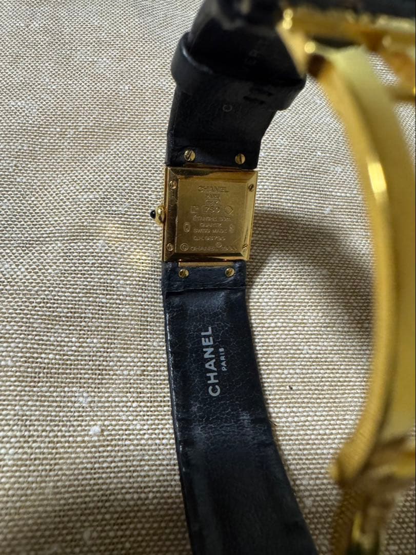 CHANEL マトラッセゴールドk18sizeＳ ブラックH0680