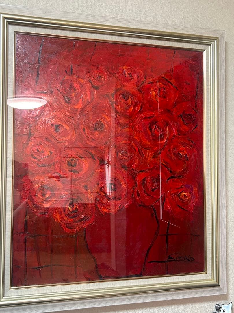 油絵　バラ　7/25まで